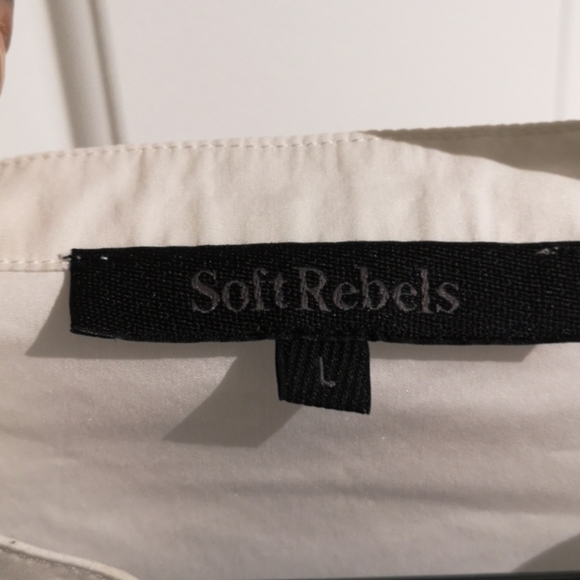 White Cotton blend tunic with embroidery - Picture 5 of 11